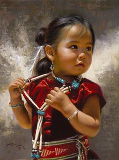 Bébé préhispanic portant des bijoux en pierres